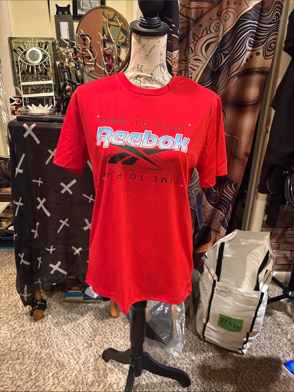Reebok Men’s Red 'Time to Play' Logo Tee